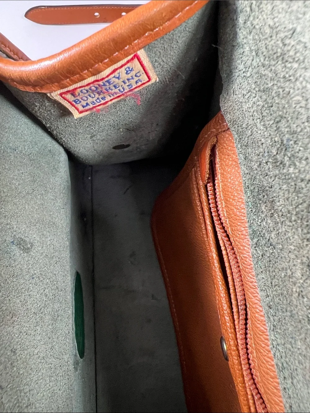 🦆 DOONEY & BOURKE ESSEX FIR GREEN BRITISH TAN 90”S PEBBLED AWL VINTAGE MEDIUM